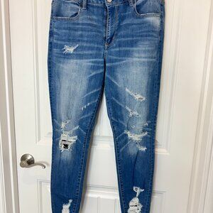 AMERICAN EAGLE Distressed High Rise Jegging - Size Women's 14R